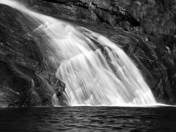 Scenic view of waterfall