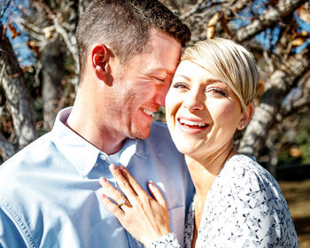 Portrait of a smiling young couple