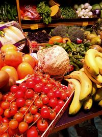 Close-up of fruits for sale at market stall