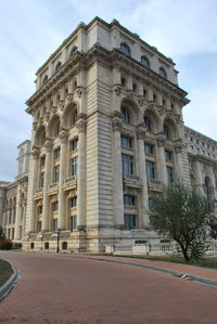 Low angle view of buildings against sky