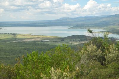 Scenic view of lake elementaita against sky in naivasha, kenya 