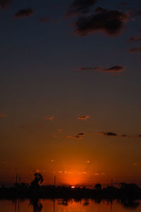 Scenic view of dramatic sky during sunset