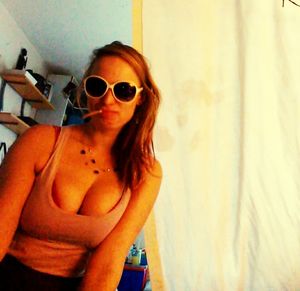 Woman looking at camera