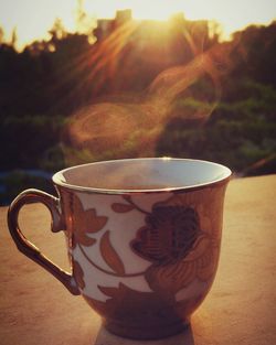 Close-up of tea cup