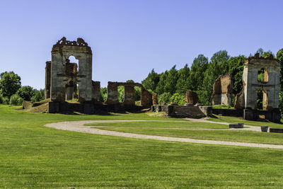 Old abandoned manor house ruins - paulava republic, lithuania.