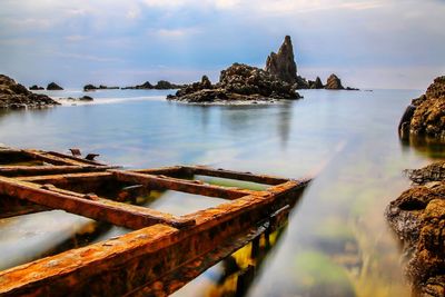 Panoramic view of sea against sky