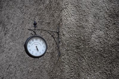Clock mounted on wall
