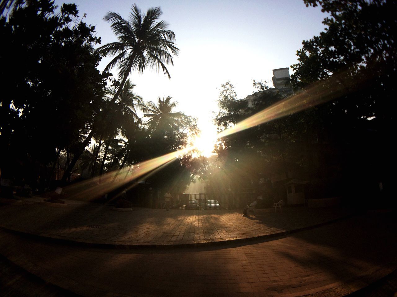 CAR ON STREET AGAINST SKY DURING SUNSET