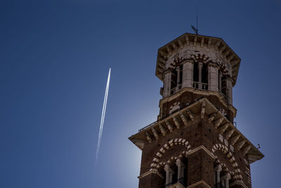 Low angle view of cathedral against blue sky
