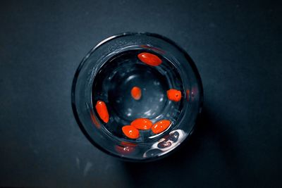 Close-up of water on table