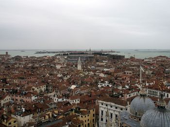 High angle view of city