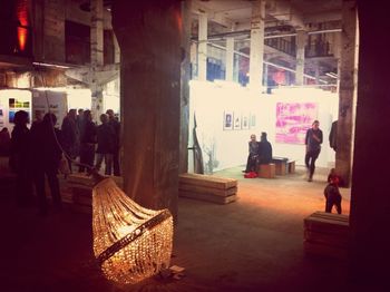 Close-up of woman against wall