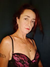 Close-up portrait of woman