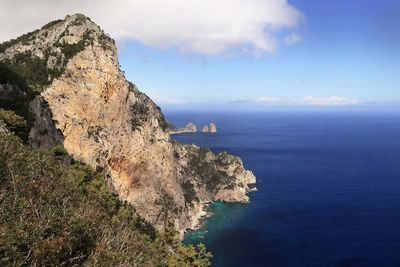 Mount solaro and the southern coast oft he island capri