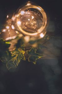 Close-up of electric lamp