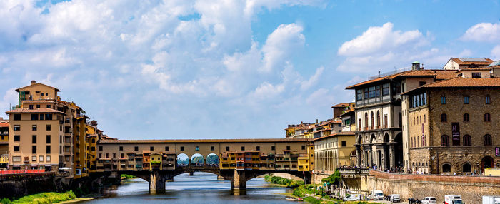 Low angle view of bridge over river