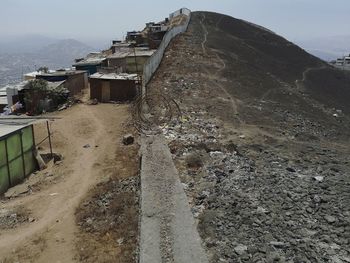 Tilt image of mountain against sky