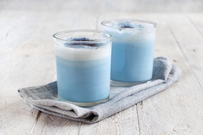 Close-up of drink in glass on table