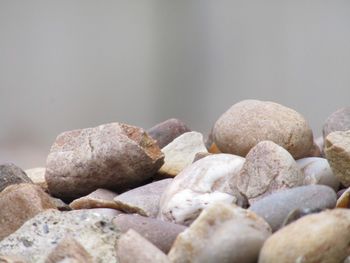 Close-up of stones on pebbles