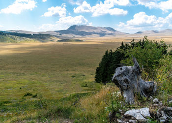 Cenic view of high plateau of gran sasso, known as the little tibet of italy.