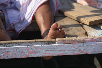 Man working on wood