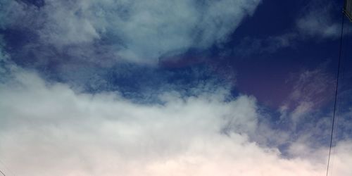 Low angle view of clouds in sky