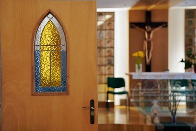 Interior of illuminated house