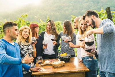 Friends having wine