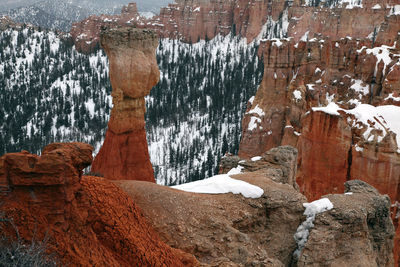 Panoramic view of frozen landscape during winter