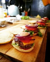 Close-up of food on table