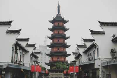 Low angle view of buildings against sky