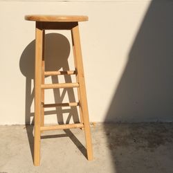 Empty chair on floor against wall