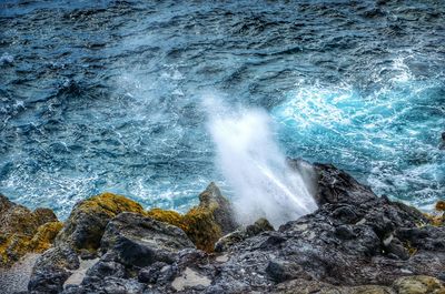 Rocks in sea