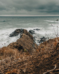 Stormy sea on a windy day at the bulgarian riviera