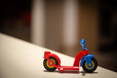 Close-up of toy on table