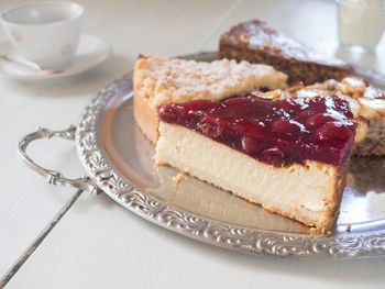 Close-up of cake on plate