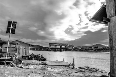 Built structure against cloudy sky