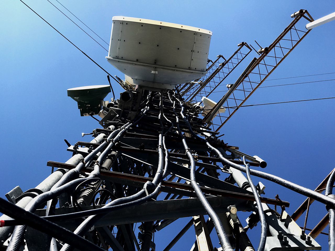 low angle view, no people, sky, day, connection, outdoors