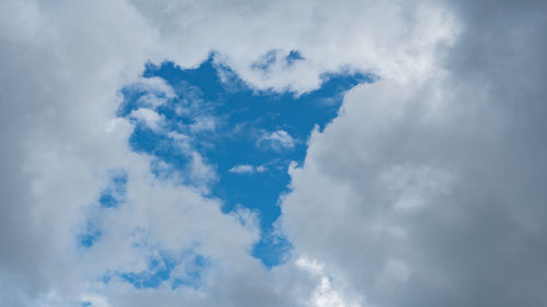 Low angle view of clouds in sky