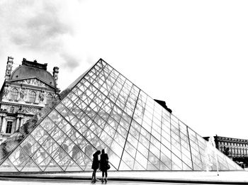 Low angle view of building against clear sky