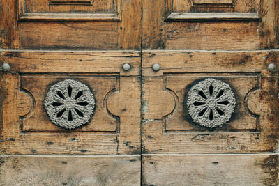 Close-up of closed door