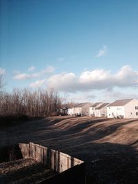 Built structure against cloudy sky