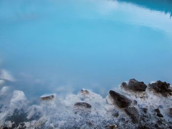 Scenic view of sea against sky blue lagune 