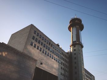 Low angle view of tower against sky