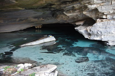 Rock formations in sea