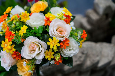 Close-up of rose bouquet