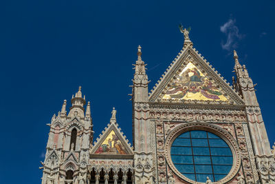 Upper facade of the cathedral of siena