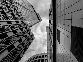 Low angle view of buildings against sky