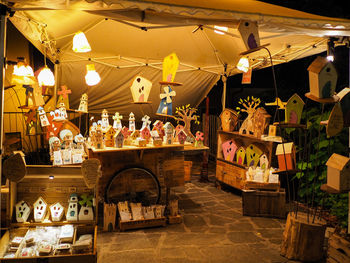 Group of people at market stall