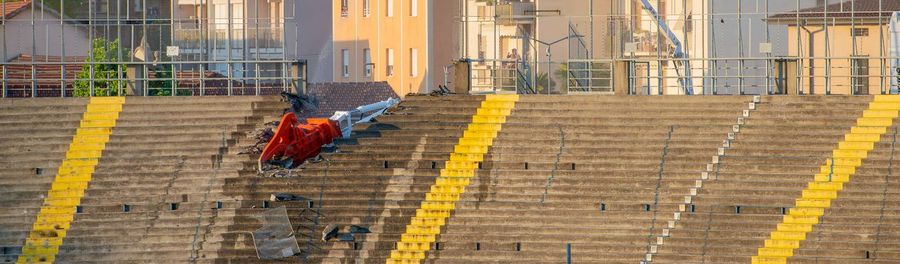 High angle view of fire hydrant on street in city